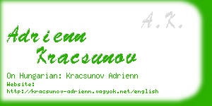 adrienn kracsunov business card